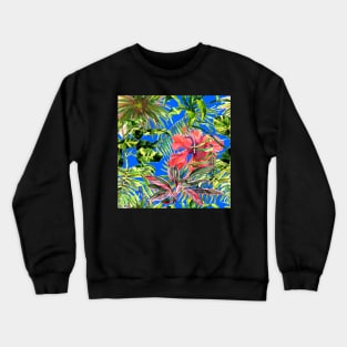 Seamless tropical flower Crewneck Sweatshirt